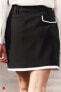 Zw collection contrast mini skirt