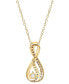 ფოტო #5 პროდუქტის Diamond Treble Clef 18" Pendant Necklace (1/4 ct. t.w.) in Gold-Plated Sterling Silver