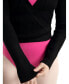 ფოტო #4 პროდუქტის Women's Ribbed Sweater Knit Wrap Sweater