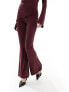 ASOS DESIGN slinky trouser co ord in wine