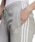 Спортивный женский брюки adidas 3-Stripe Cotton Fleece Sweatpant Jogger средне-серый вереск/белый, XS - фото #4