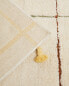 Children's rectangular check rug with tassels