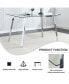 Фото #6 товара Modern Glass Dining Table for 46,51"x31"x30"