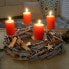 Фото #2 товара Adventskranz rund Holz Kerzen rot