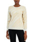 ფოტო #1 პროდუქტის Women's Patterned Eyelash Crewneck Sweater