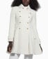 ფოტო #1 პროდუქტის Women's Collared Double-Breasted Peplum Coat