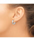Stainless Steel Polished Hinged Hoop Earrings