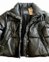 Levi's Puffer Jacket Women's Size M Quilted Black Faux Leather New