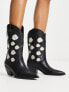 Daisy Street cowboy boots in black daisy черная маргаритка, US 6 - фото #3