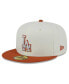 Фото #2 товара Men's Cream, Orange Los Angeles Dodgers 59FIFTY Fitted Hat