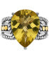 ფოტო #5 პროდუქტის EFFY® Lemon Quartz Statement Ring (6-5/8 ct. t.w.) in Sterling Silver and 18k Gold