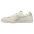 Фото #6 товара Diadora Game L Low Waxed Lace Up Mens Grey, Off White Sneakers Casual Shoes 178