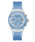 Фото #1 товара Guess Damen Armbanduhr 39 mm Armband Silikon ECO-FRIENDLY BLUE BIO-BASED GW0409L