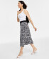 ფოტო #3 პროდუქტის Women's Printed Pleated Midi Skirt, Created for Macy's