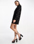 Extro & Vert boxy blazer dress with heart embellishment