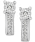 Diamond Huggie Hoop Earrings (1/10 ct. t.w.) in 14k White Gold, Created for Macy's