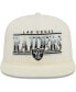 Men's Cream Las Vegas Raiders Throwback Corduroy Golfer Snapback Hat