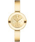 ფოტო #1 პროდუქტის Women's Bold Bangles Swiss Quartz Ionic Plated Light Gold-Tone 2 Steel Watch 28mm