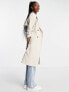 Фото #7 товара Stradivarius trench coat in light stone