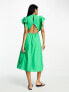 Фото #3 товара Vila flutter sleeve midi dress in green
