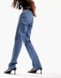 Фото #8 товара ASOS DESIGN 90's straight jean in mid blue with knee rips