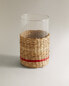 Tumbler with rattan base