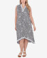 Фото #1 товара Plus Size Vines Puff Print Dress