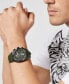Men's Wildcat Green Silicone Strap Watch 40mm