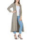 Фото #3 товара Women's Long Duster Open Front Knit Cardigan Jacket