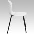 Фото #1 товара Hercules Series 770 Lb. Capacity Designer White Plastic Stack Chair With Black Frame