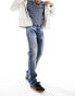 Фото #4 товара ASOS DESIGN straight leg jeans in light wash blue