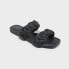 Фото #1 товара Women's Sarafina Woven Two-Band Slide Sandals - A New Day Black 9.5