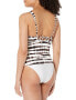 Фото #2 товара La Blanca Over The Shoulder Twist Front Tankini Top, Java//Twisted Bamboo, 8