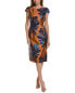 Фото #1 товара Rene Ruiz Brocade Sheath Dress Women's Orange 4