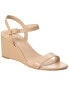 Фото #1 товара Stuart Weitzman Dancer 75 Leather Wedge Sandal Women's Beige 9.5