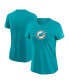 ფოტო #1 პროდუქტის Women's Aqua Miami Dolphins Primary Logo T-Shirt