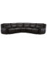 Фото #1 товара Lenardo 5-Pc. Leather Sectional with 3 Power Motion Recliners, Created for Macy's