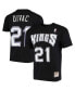 ფოტო #1 პროდუქტის Men's Vlade Divac Black Sacramento Kings Hardwood Classics Stitch Name and Number T-shirt