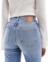 ONLY Tall Juicy high waisted wide leg jeans in mid blue