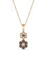 Фото #1 товара Le Vian chocolate Diamond® & Vanilla Diamonds® 18" Pendant Necklace (3/8 ct. t.w.) in 14k Rose, Yellow or White Gold