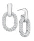 ფოტო #1 პროდუქტის Pavé Oval Link Drop Earrings, Created for Macy's