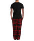 Фото #4 товара Men's Short Sleeve Flannel Pajama Set