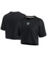 ფოტო #1 პროდუქტის Women's Black Las Vegas Raiders Super Soft Short Sleeve Cropped T-shirt
