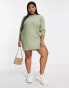 Фото #4 товара Brave Soul Plus radu knitted polo jumper dress in sage