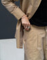 Фото #3 товара Labelrail x Isaac Hudson wide leg turn-up trousers co-ord in beige