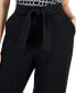 Petite Tie-Front Pull-On Wide-Leg Pants