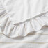 Фото #6 товара Full/Queen Yarn Dye Stripe with Ruffle Comforter & Sham Set White/Khaki -