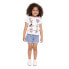 Фото #7 товара 2-Pcs Disney Mickey & Friends Girls Top & Denim Shorts Outfit Set 3T Multicolor