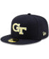 Фото #1 товара Men's Navy Georgia Tech Yellow Jackets Primary Team Logo Basic 59FIFTY Fitted Hat