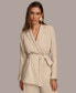 ფოტო #1 პროდუქტის Women's Unstructured Belted Blazer